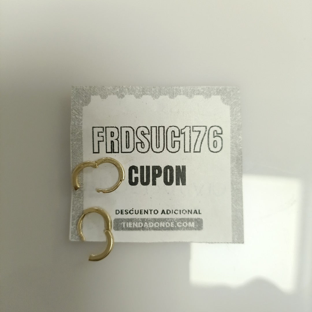 ARETES HUGGIE 14K 1.3 GR (NUEVO)