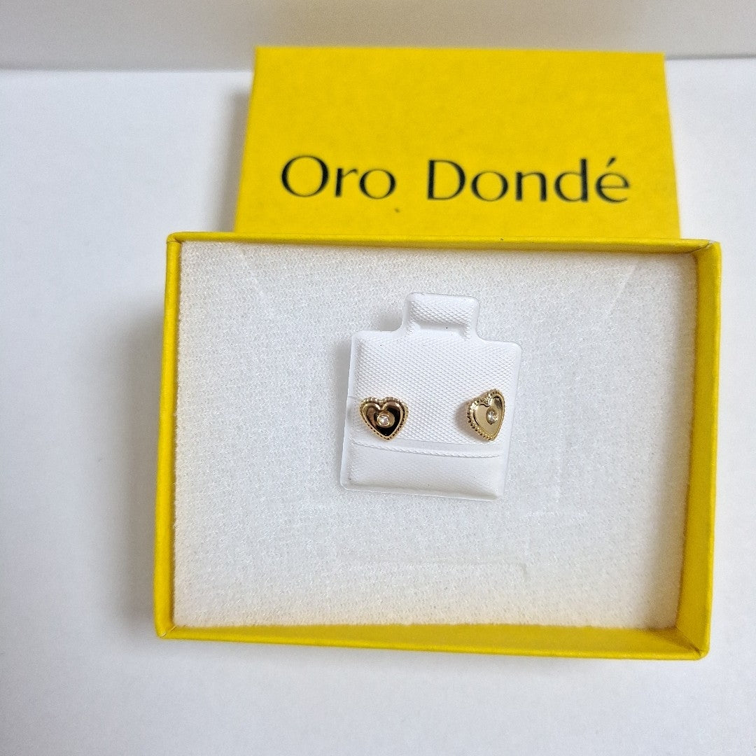 BROQUELES BROQUEL FIG CORAZON C CIRCONIA 14K 0.2614 GR (NUEVO)