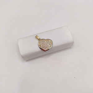 DIJE CORAZON CON CIRCONIAS 14K 1.8 GR (NUEVO)