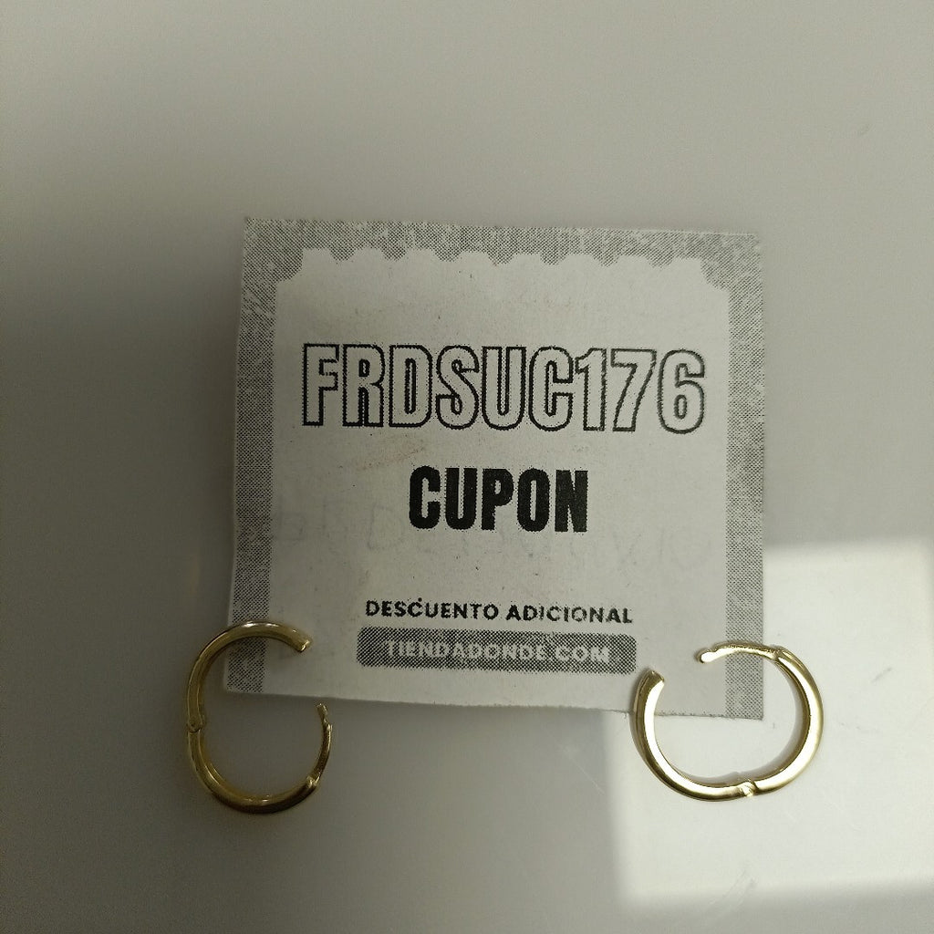 ARETES HUGGIES LISAS 14K 1.6 GR (NUEVO)