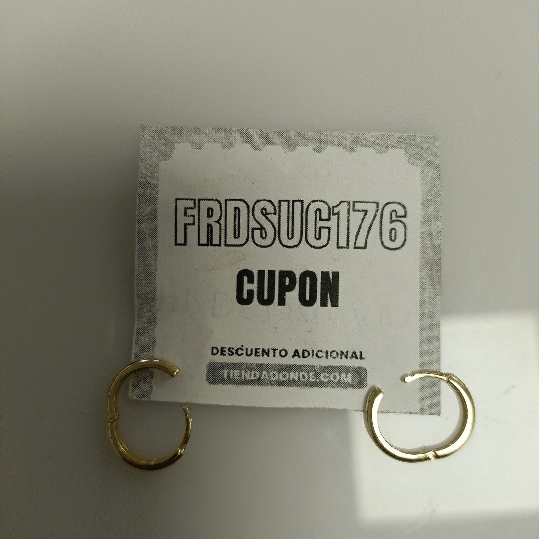 ARETES HUGGIES LISAS 14K 1.6 GR (NUEVO)