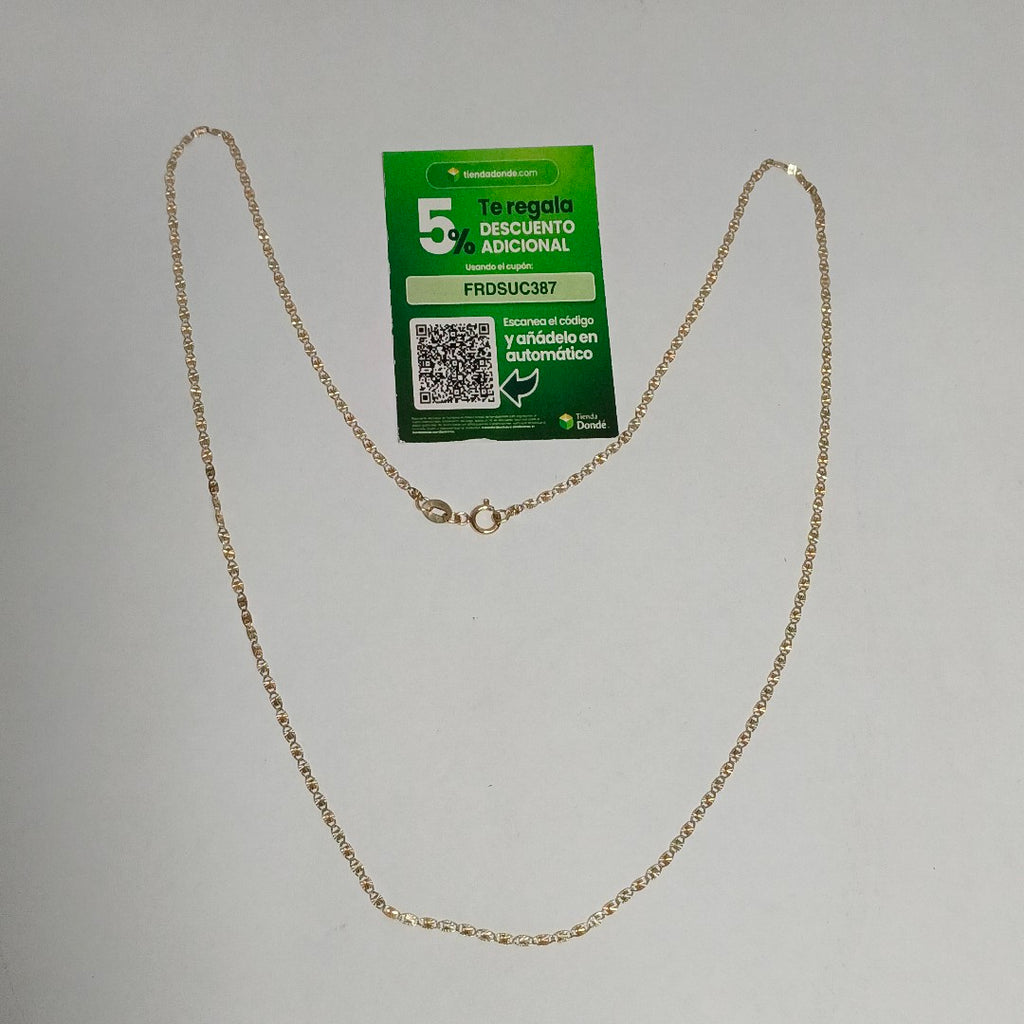 CADENAS TEJIDO GUCHI ORO 10K 55 CM 1.9 GR (NUEVO)