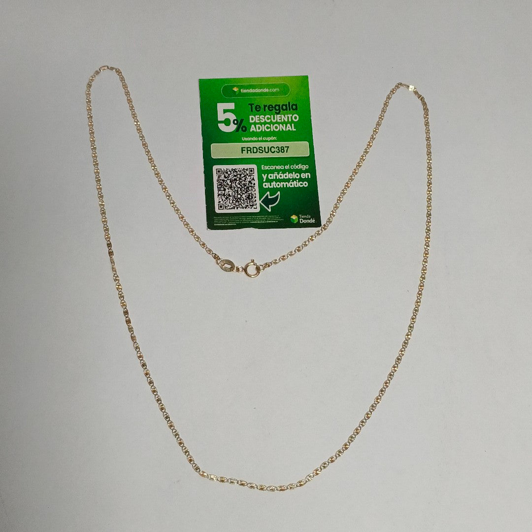 CADENAS TEJIDO GUCHI ORO 10K 55 CM 1.9 GR (NUEVO)
