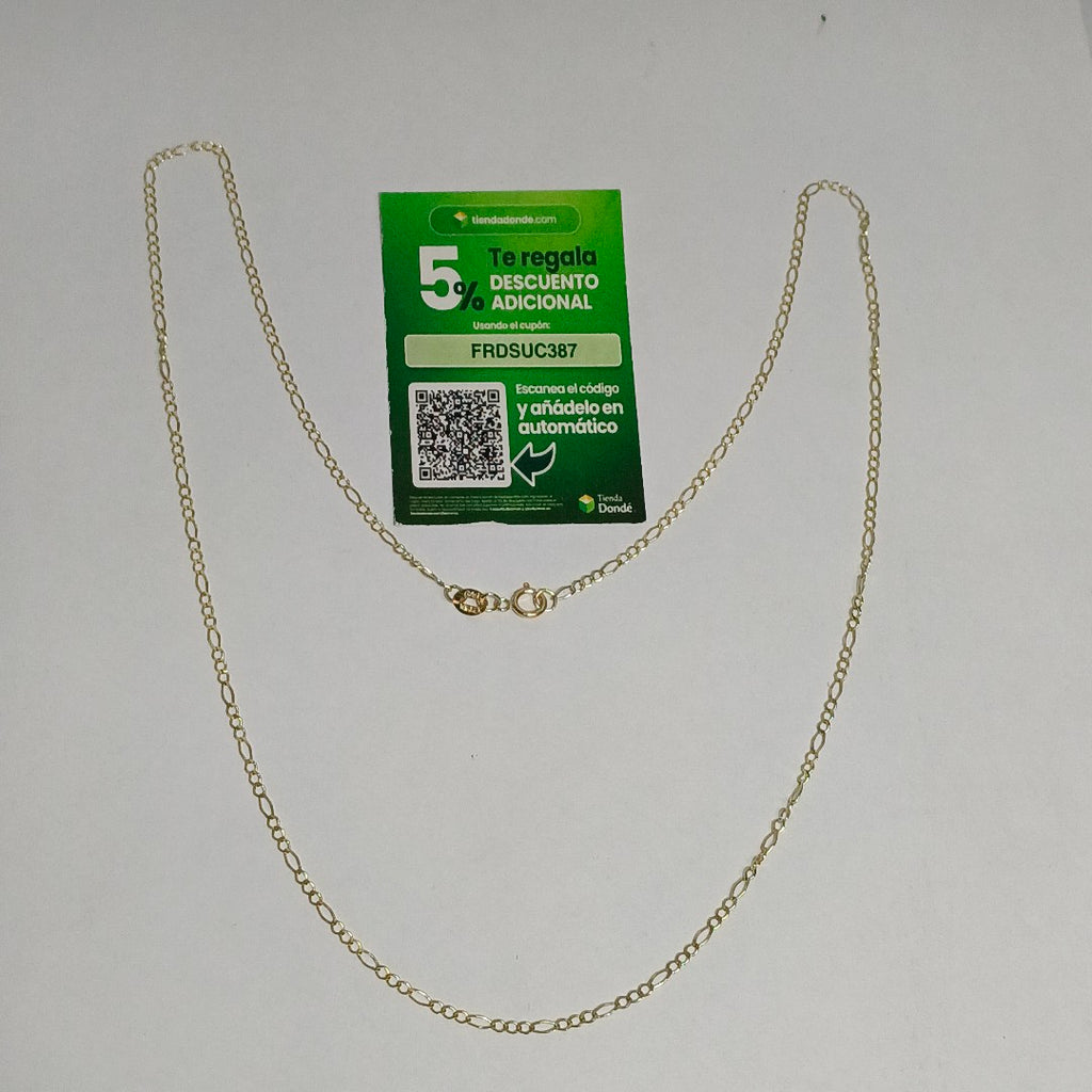 CADENAS TEJIDO 3X1 ORO 10K 55 CM 2.2 GR (NUEVO)