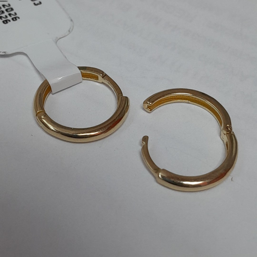 ARETES HUGGIES LISAS 14K 1.5 GR (NUEVO)