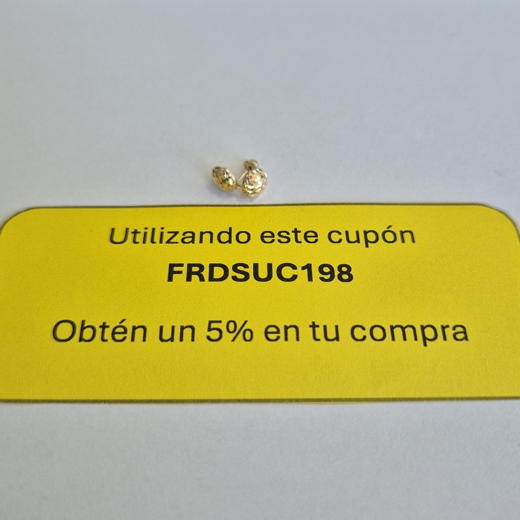 BROQUELES BROQUEL FIG LUNETA 14K 0.2268 GR (NUEVO)
