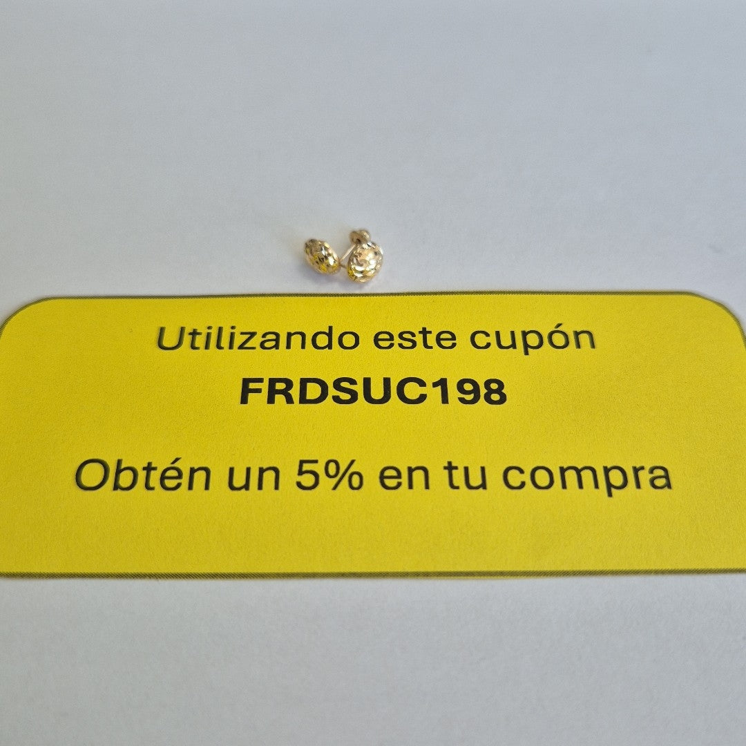 BROQUELES BROQUEL FIG LUNETA 14K 0.2268 GR (NUEVO)