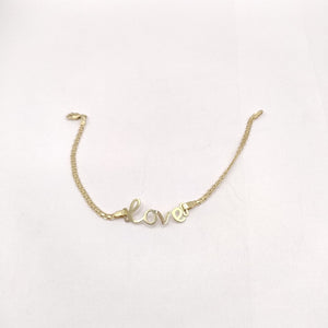 PULSERA ESCLAVA GRABADA LOVE 10K 18 CM 2.7 GR (NUEVO)