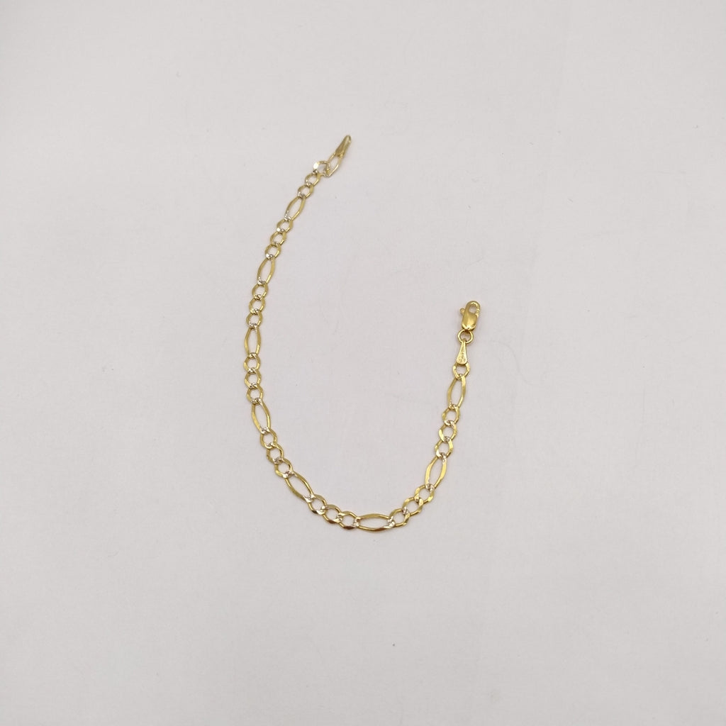 PULSERA 3X1 DIAMANTADA 14K 18 CM 2.5 GR (NUEVO)