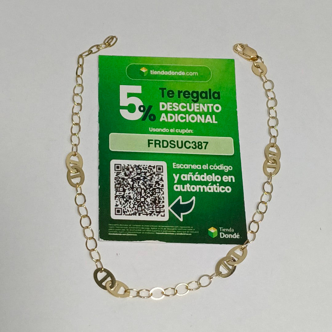 PULSERA ESPECIAL 14K 21 CM 1.8 GR (NUEVO)