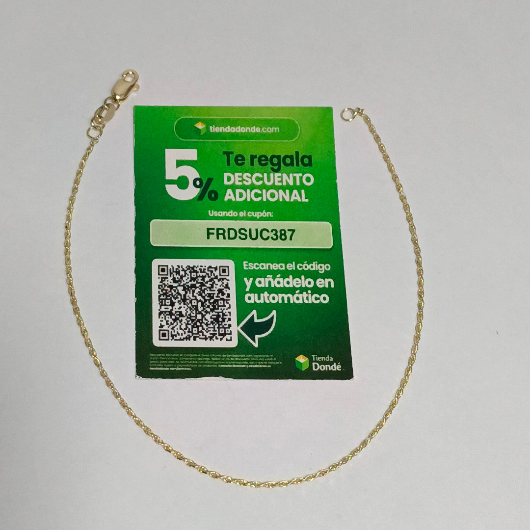 PULSERA TORZAL 14K 21 CM 1.4 GR (NUEVO)