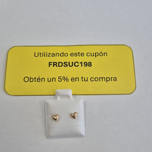 BROQUELES BROQUEL FIG CORAZON LISO 14K 0.1987 GR (NUEVO)