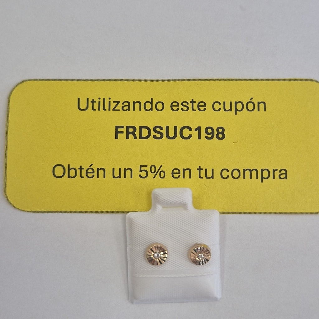 BROQUELES BROQUEL FIG BOTON C CIRCONIA 14K 0.2916 GR (NUEVO)