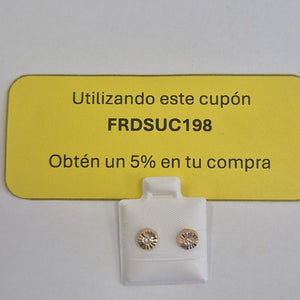 BROQUELES BROQUEL FIG BOTON C CIRCONIA 14K 0.2916 GR (NUEVO)