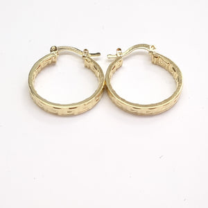 ARETES TEJIDO ARRACADAS TIPO GRECAS 14K 2.2 GR (NUEVO)