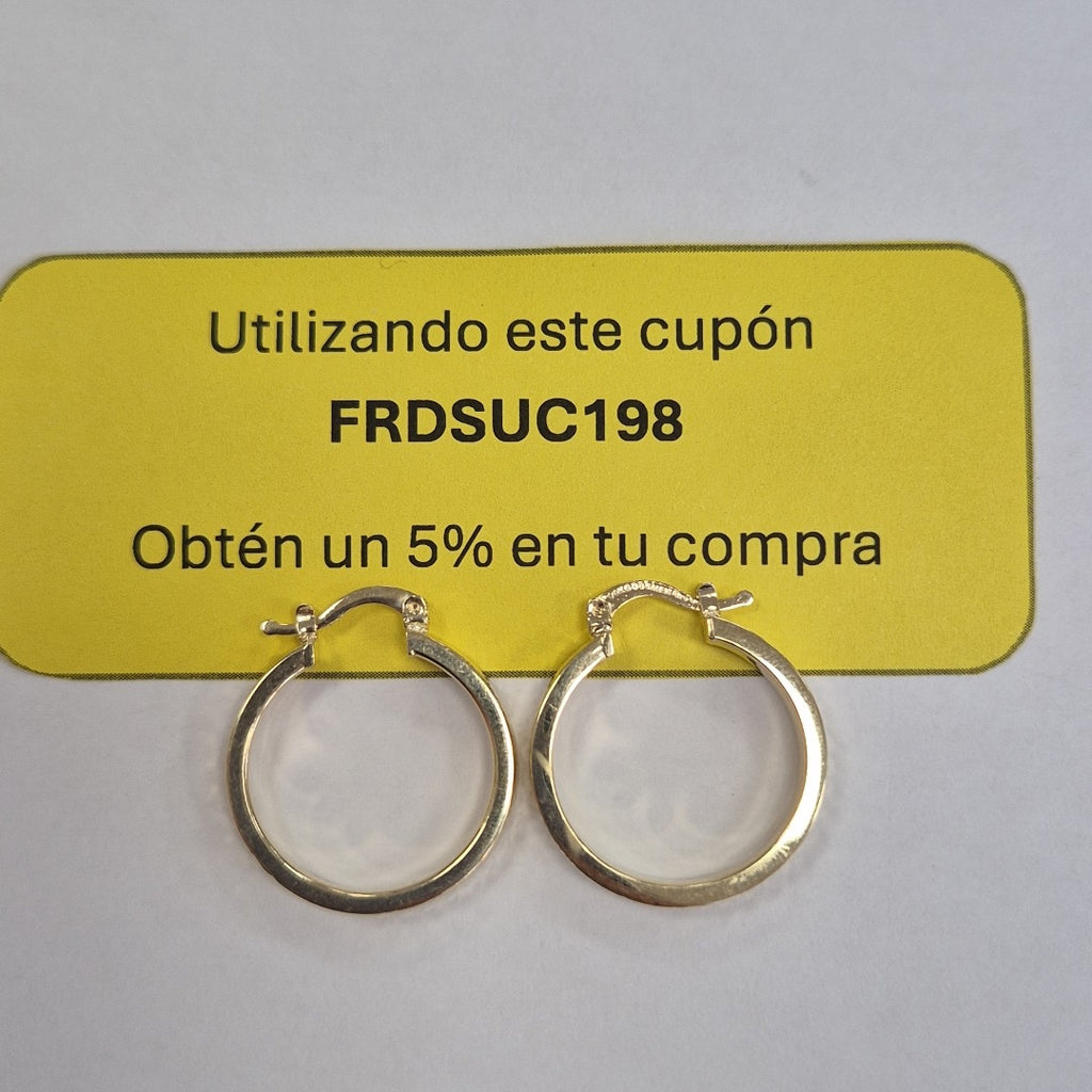 ARETES TEJIDO ARRACADAS FACETADAS 14K 2.9 GR (NUEVO)