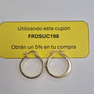 ARETES TEJIDO ARRACADAS FACETADAS 14K 2.9 GR (NUEVO)