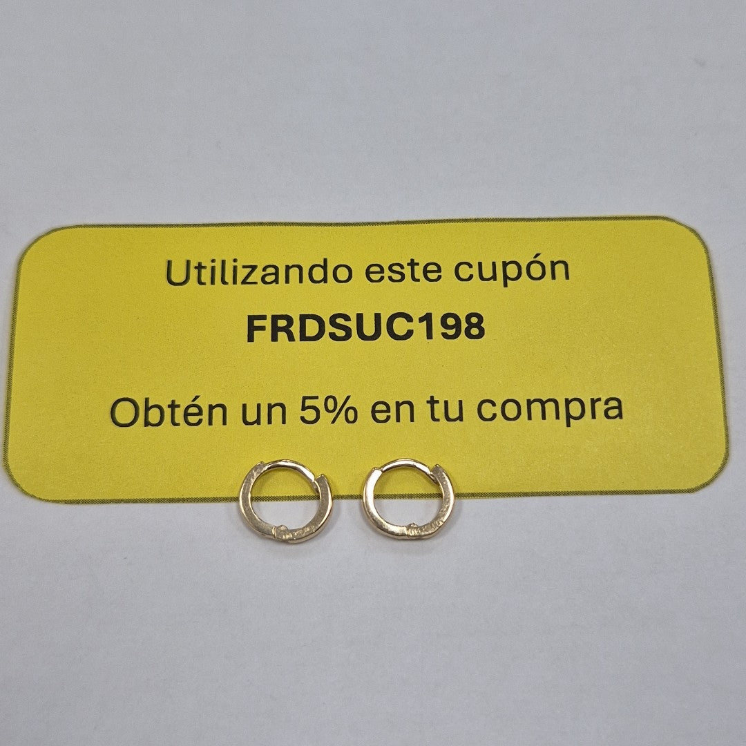 ARETES HUGGIE 14K 1.3 GR (NUEVO)
