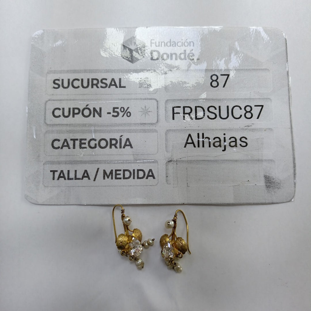 ARETES PAR ORO 10 K 5.4 GRMS (SEMINUEVO)