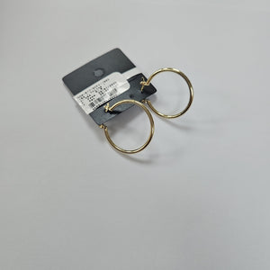 ARETES TEJIDO ARRACADAS LISAS 14K 1.4 GR (NUEVO)