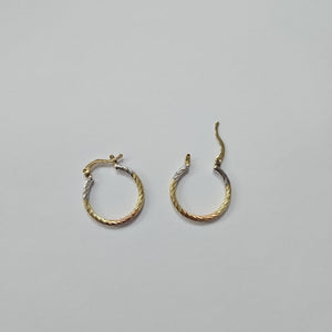 ARETES TEJIDO ARRACADAS TZL COMBINADAS 14K 1.8 GR (NUEVO)