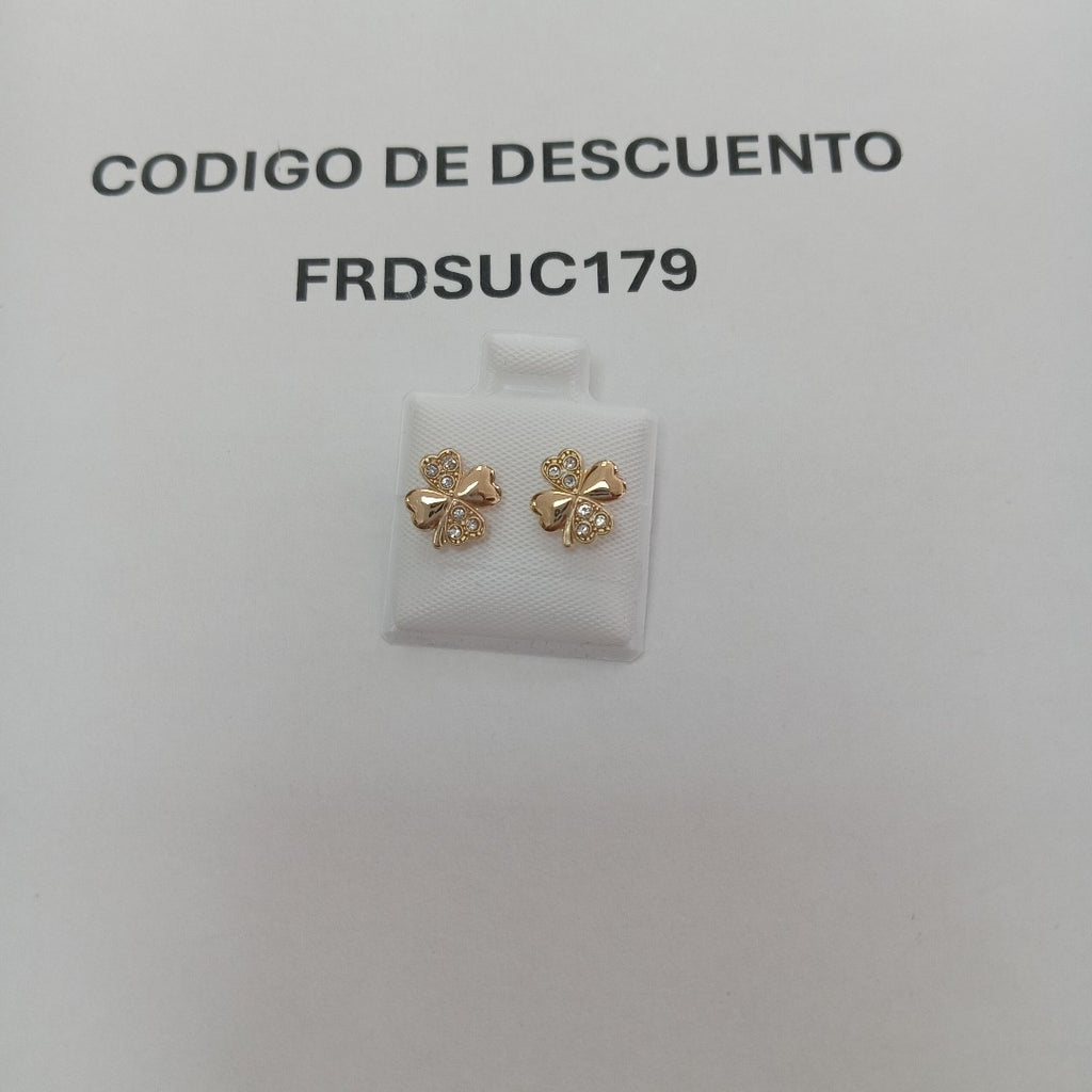 BROQUELES BROQUEL FIG TREBOL 14K 0.2851 GR (NUEVO)