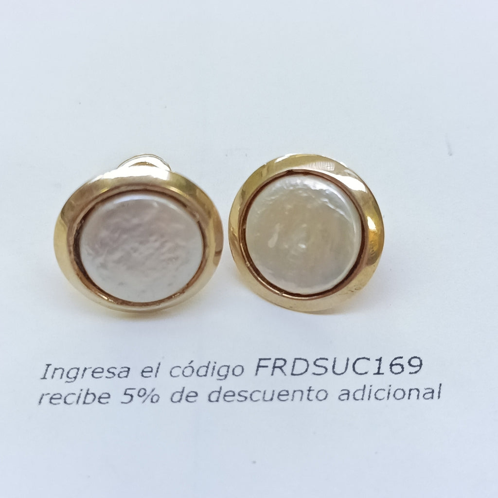 ARETES PAR ORO 14 K 9,10 GRMS (SEMINUEVO)