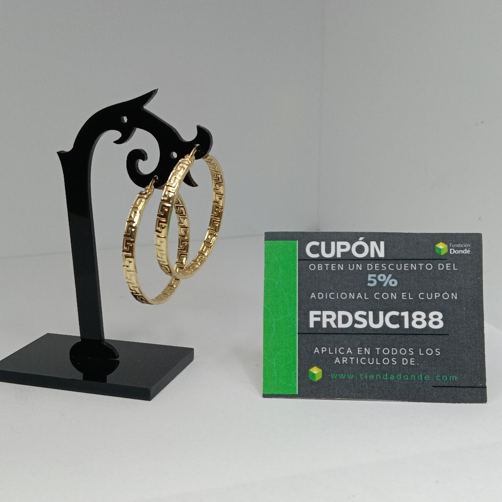 ARETES ARRACADAS FIG GRECAS 14K 3.1 GR (NUEVO)