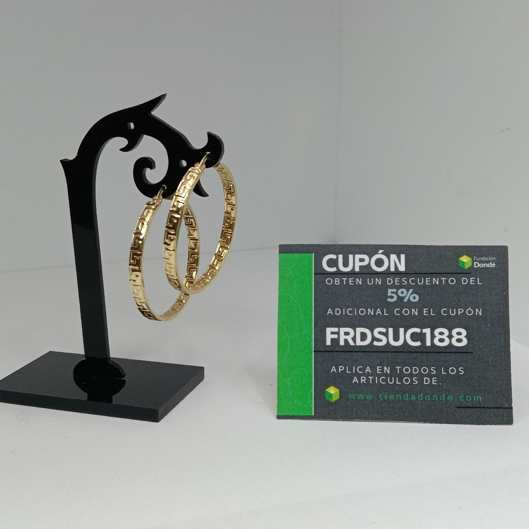 ARETES ARRACADAS FIG GRECAS 14K 3.1 GR (NUEVO)
