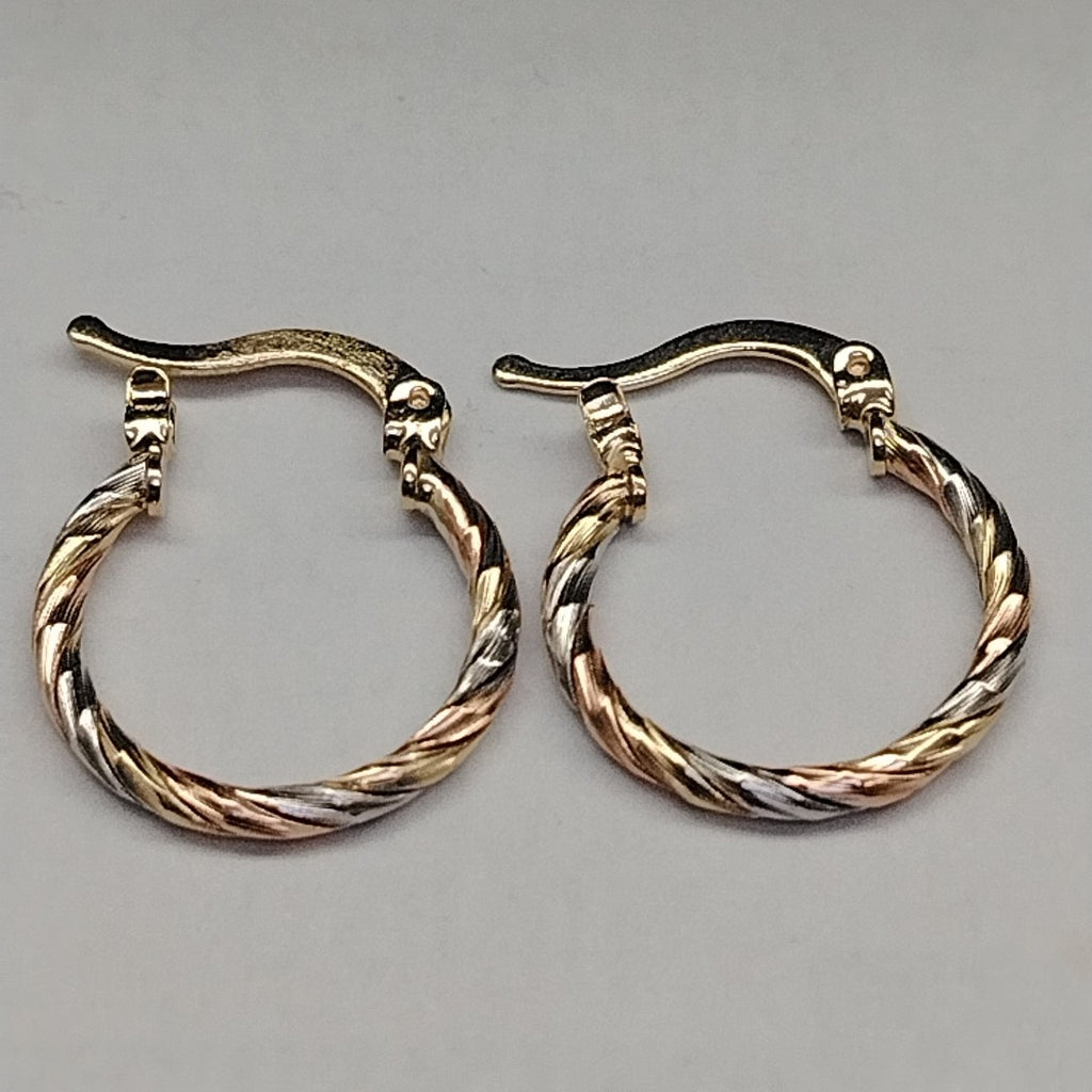 ARETES ARRACADAS COMBINADAS 14K 2.1 GR (NUEVO)