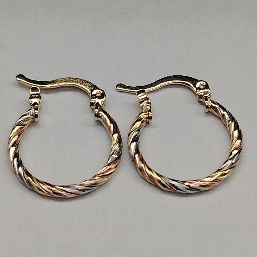 ARETES ARRACADAS COMBINADAS 14K 2.1 GR (NUEVO)