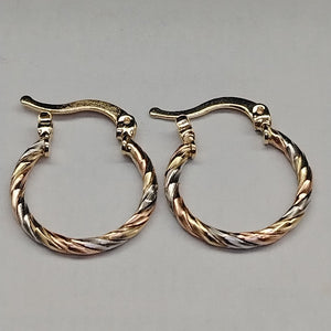 ARETES ARRACADAS COMBINADAS 14K 2.1 GR (NUEVO)