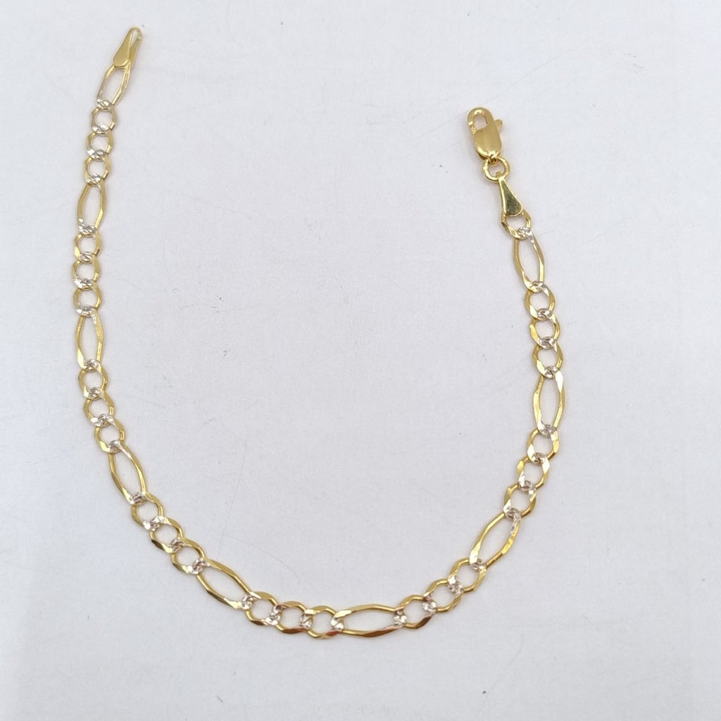 PULSERA 3X1 DIAMANTADA 14K 18 CM 2.5 GR (NUEVO)