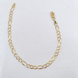 PULSERA 3X1 DIAMANTADA 14K 18 CM 2.5 GR (NUEVO)