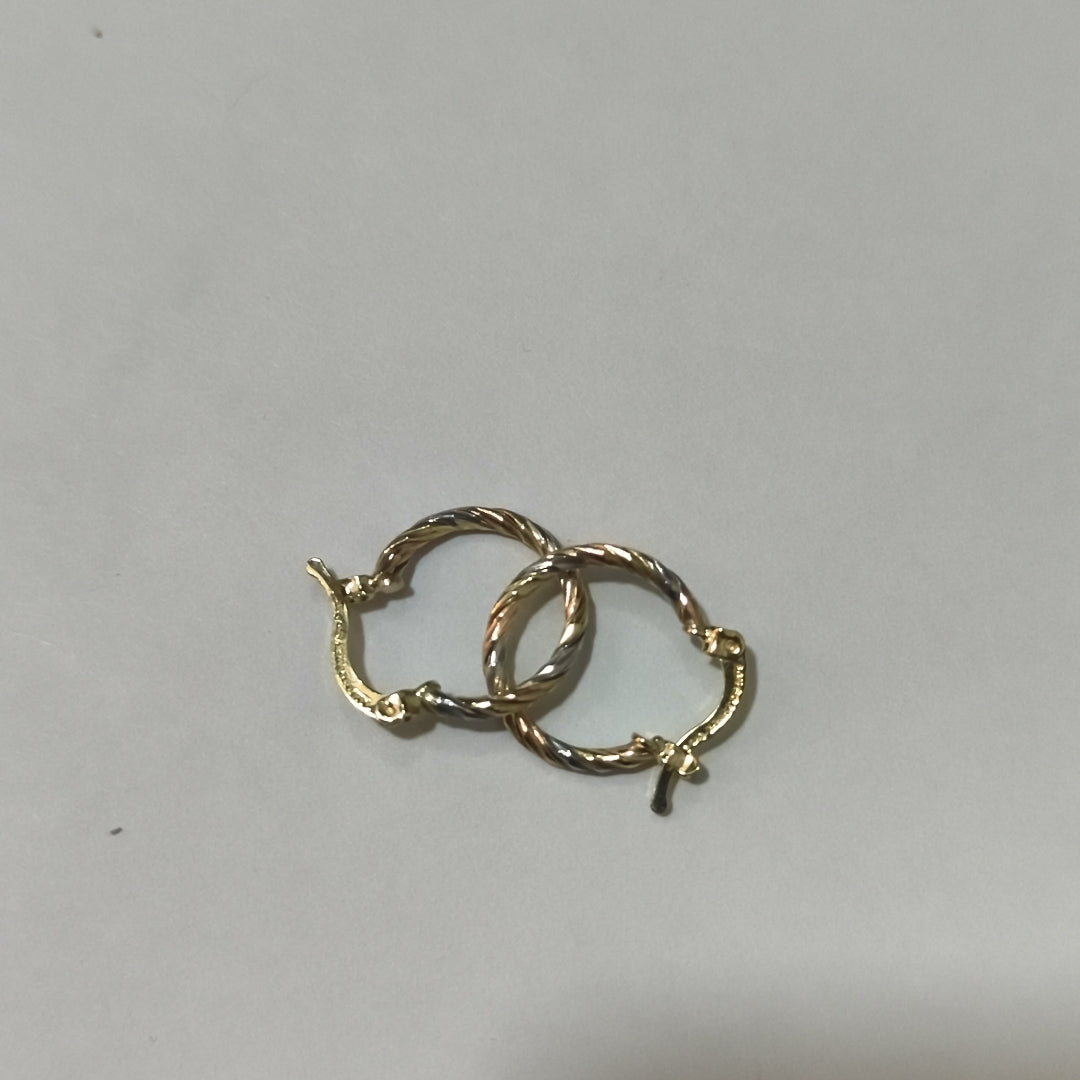 ARETES ARRACADAS COMBINADAS 14K 2.1 GR (NUEVO)