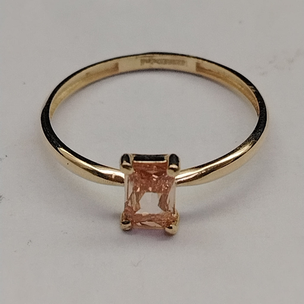 ANILLOS TEJIDO ANILLITO C PIEDRA DE COLOR 14K 8 1.2 GR (NUEVO)