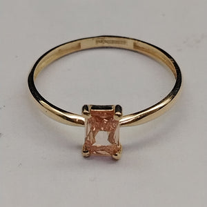 ANILLOS TEJIDO ANILLITO C PIEDRA DE COLOR 14K 8 1.2 GR (NUEVO)