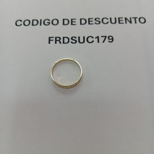 ANILLOS ARGOLLA DE LA SUERTE 10K TALLA 7 1.1 GR (NUEVO)