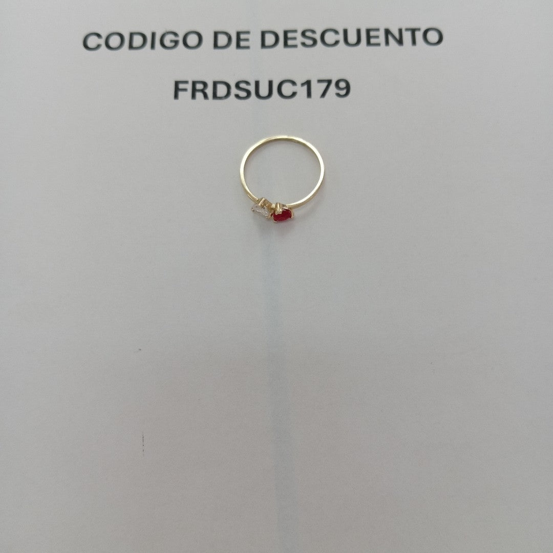 ANILLOS CON CIRCONIA T PIEDRA DE COLOR 14K TALLA 7 1 GR (NUEVO)
