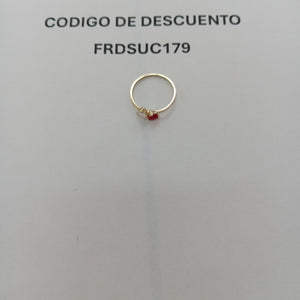ANILLOS CON CIRCONIA T PIEDRA DE COLOR 14K TALLA 7 1 GR (NUEVO)