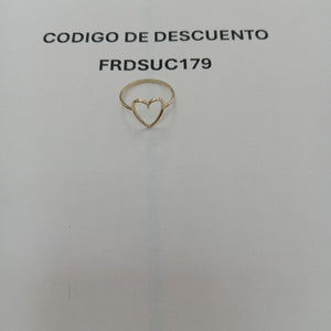 ANILLOS ANILLITO FIG CORAZON 10K TALLA 7 0.9 GR (NUEVO)