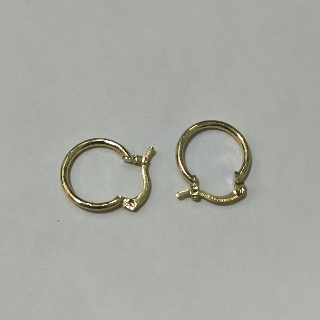 ARETES ARRACADAS ESTRIADAS 14K 1.4 GR (NUEVO)