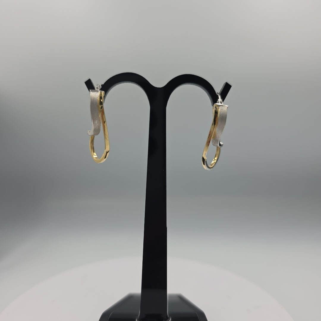 ARRACADAS PAR ORO,ORO COMBINADO 14 K 1,70 GRMS (SEMINUEVO)