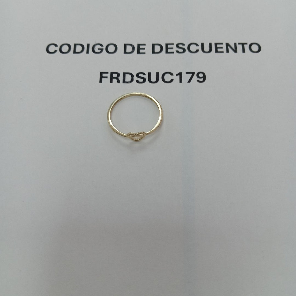 ANILLOS ANILLITO FIG CORAZON 10K TALLA 8 0.8 GR (NUEVO)