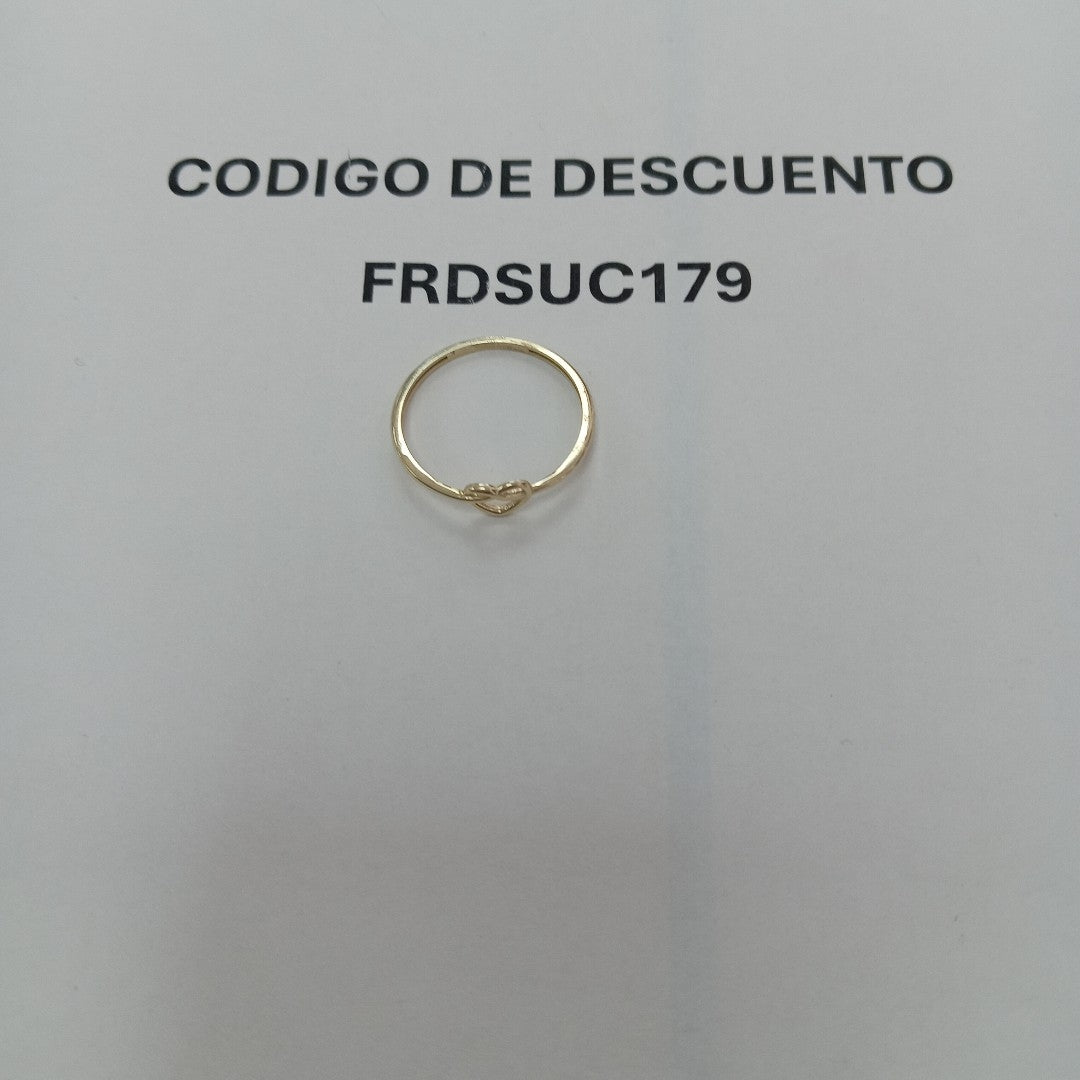 ANILLOS ANILLITO FIG CORAZON 10K TALLA 8 0.8 GR (NUEVO)