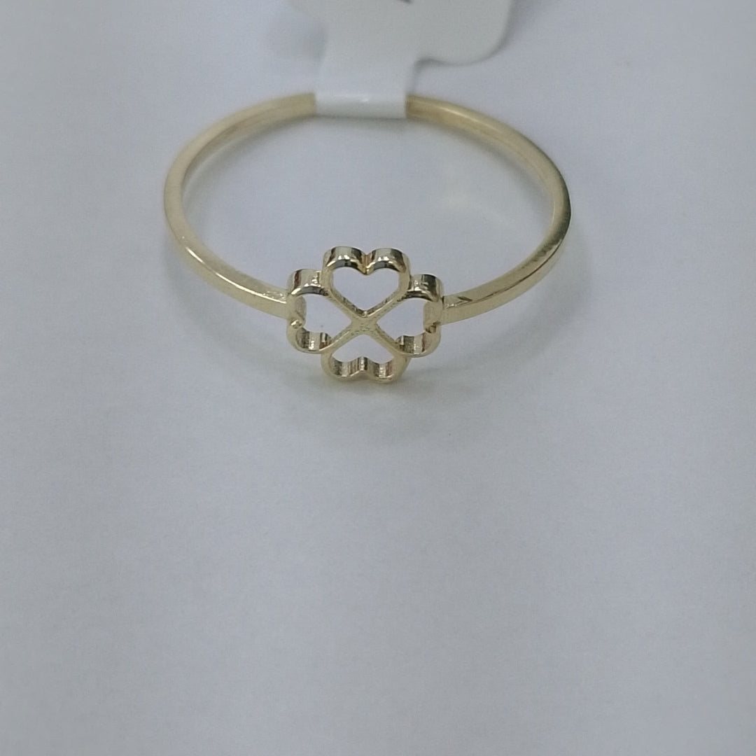 ANILLOS ANILLITO FIG TREBOL 10K TALLA 9 0.8 GR (NUEVO)