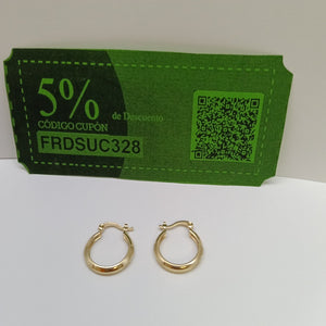 ARETES TEJIDO ARRACADA SATINADA 14K 2.6 GR (NUEVO)