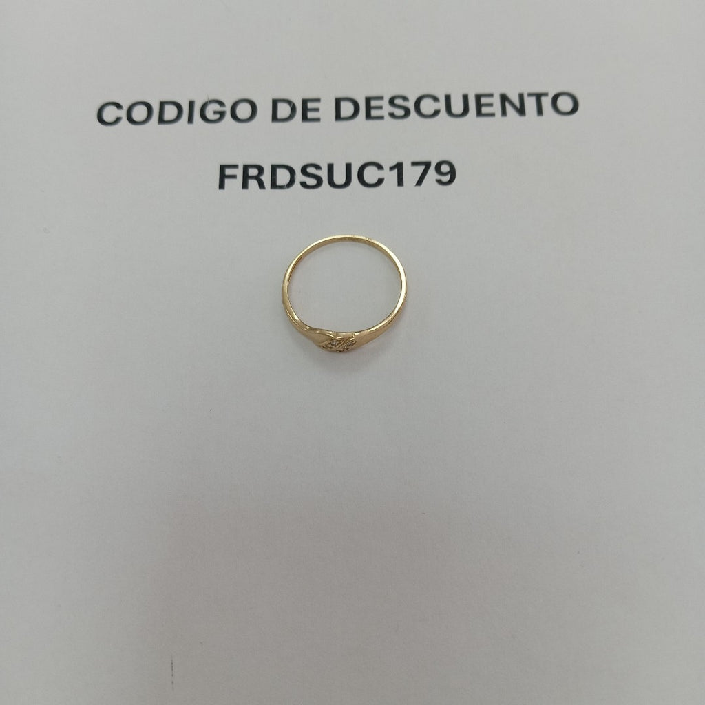 ANILLO ANILLITO C CIRCONIAS 14K 8.5 TALLA 1.2 GR (NUEVO)