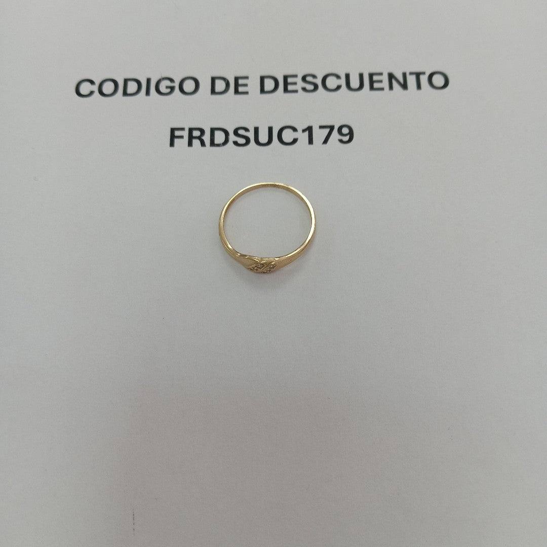 ANILLO ANILLITO C CIRCONIAS 14K 8.5 TALLA 1.2 GR (NUEVO)