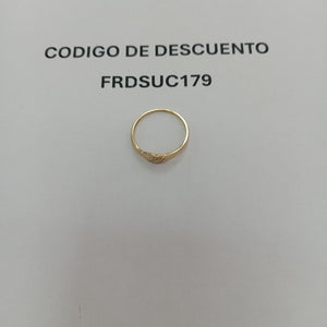 ANILLO ANILLITO C CIRCONIAS 14K 8.5 TALLA 1.2 GR (NUEVO)